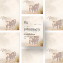 Briefpapier PFERDE IM NEBEL - DIN A4 Format 50 Blatt