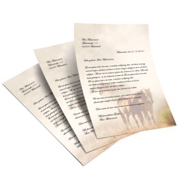 Briefpapier PFERDE IM NEBEL - DIN A5 Format 50 Blatt
