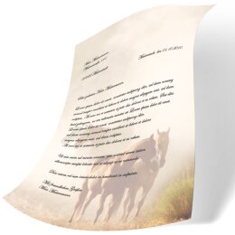 Briefpapier PFERDE IM NEBEL - DIN A5 Format 50 Blatt