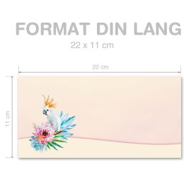 Briefumschläge KAKADU - 10 Stück DIN LANG (ohne Fenster)