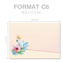 Briefumschläge KAKADU - 10 Stück C6 (ohne Fenster)