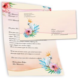 Briefpapier Set KAKADU - 20-tlg. DL (ohne Fenster)