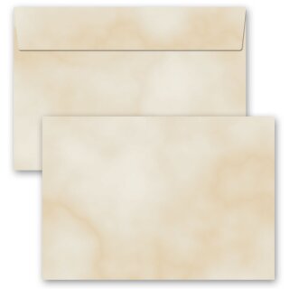 Briefumschläge MARMOR BEIGE - 10 Stück C6 (ohne Fenster)