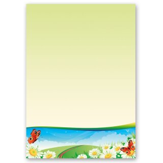 Briefpapier VIER JAHRESZEITEN - SOMMER - DIN A4 Format 20 Blatt