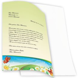 Briefpapier VIER JAHRESZEITEN - SOMMER - DIN A4 Format 20 Blatt