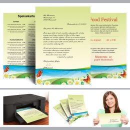 Briefpapier VIER JAHRESZEITEN - SOMMER - DIN A4 Format 20 Blatt