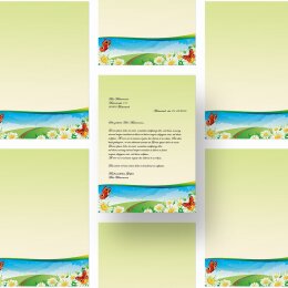 Briefpapier VIER JAHRESZEITEN - SOMMER - DIN A4 Format 20 Blatt