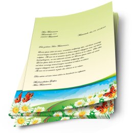 Briefpapier VIER JAHRESZEITEN - SOMMER - DIN A4 Format 50 Blatt