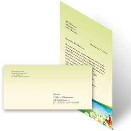 Briefpapier Set VIER JAHRESZEITEN - SOMMER - 20-tlg. DL (ohne Fenster)