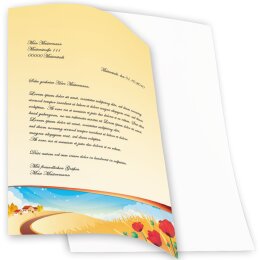 Briefpapier VIER JAHRESZEITEN - HERBST - DIN A4 Format 50 Blatt