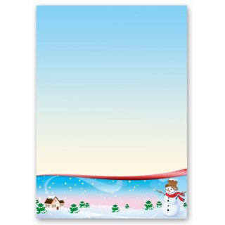 Briefpapier VIER JAHRESZEITEN - WINTER - DIN A4 Format 20 Blatt