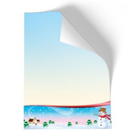 Briefpapier VIER JAHRESZEITEN - WINTER - DIN A4 Format 20 Blatt