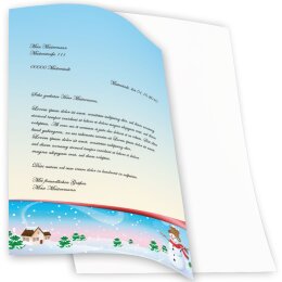 Briefpapier VIER JAHRESZEITEN - WINTER - DIN A4 Format 20 Blatt