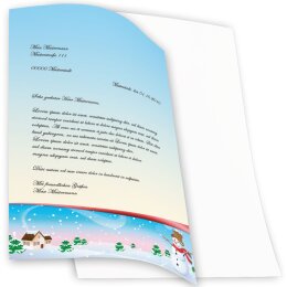 Briefpapier VIER JAHRESZEITEN - WINTER - DIN A4 Format 50 Blatt
