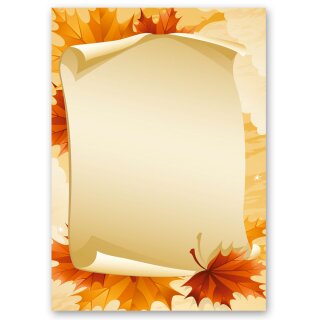 Briefpapier HERBSTBLÄTTER - DIN A4 Format 50 Blatt Jahreszeiten - Herbst, Herbstmotiv, Paper-Media