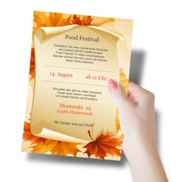 Briefpapier HERBSTBLÄTTER - DIN A5 Format 250 Blatt