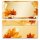 HERBSTBLÄTTER Briefpapier Sets Briefpapier mit Umschlag CLASSIC Briefpapier Set, 20 tlg., DIN A4 & DIN LANG im Set., SOC-8244-20
