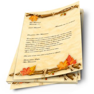 Briefpapier Herbstmotiv HERBSTGOLD