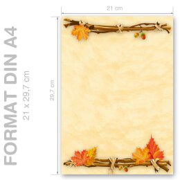 Briefpapier HERBSTGOLD - DIN A4 Format 100 Blatt