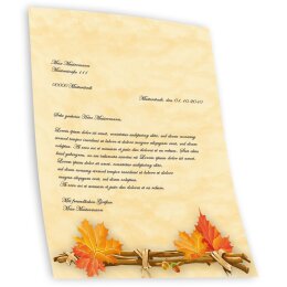 Briefpapier HERBSTGOLD - DIN A5 Format 100 Blatt