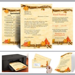 Briefumschläge HERBSTGOLD - 10 Stück C6 (ohne Fenster)