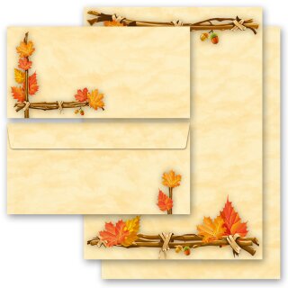 Briefpapier Set HERBSTGOLD - 200-tlg. DL (ohne Fenster)