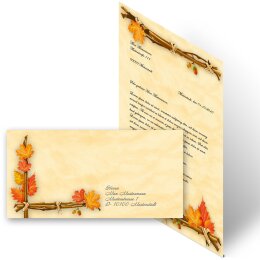 Briefpapier Set HERBSTGOLD - 200-tlg. DL (ohne Fenster)