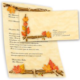 Briefpapier Set HERBSTGOLD - 200-tlg. DL (ohne Fenster)