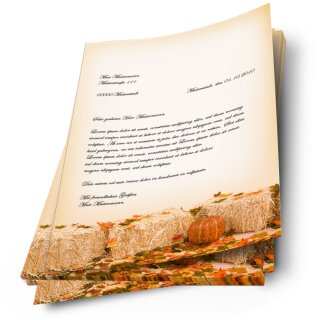 Briefpapier Herbstmotiv HERBSTLAUB