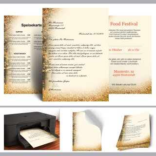 Briefpapier HERBSTRAHMEN - DIN A4 Format 20 Blatt