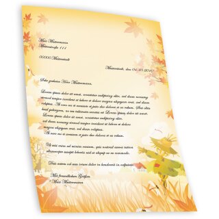 Briefpapier Herbstmotiv VOGELSCHEUCHE