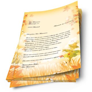 Briefpapier Herbstmotiv VOGELSCHEUCHE