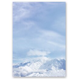 Briefpapier BERGE IM SCHNEE - DIN A4 Format 50 Blatt