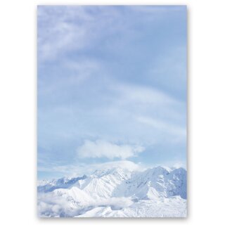 Briefpapier BERGE IM SCHNEE - DIN A5 Format 50 Blatt