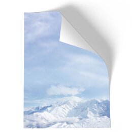 Briefpapier BERGE IM SCHNEE - DIN A5 Format 50 Blatt