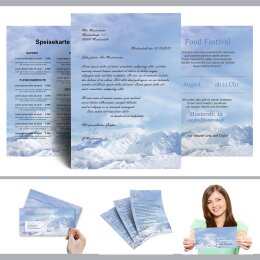 Briefpapier BERGE IM SCHNEE - DIN A5 Format 50 Blatt