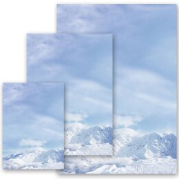 Briefpapier BERGE IM SCHNEE - DIN A5 Format 50 Blatt