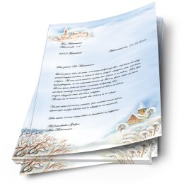 Motivpapier WINTERLANDSCHAFT - DIN A4 Format 100 Blatt