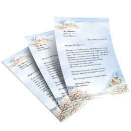 Motivpapier WINTERLANDSCHAFT - DIN A5 Format 50 Blatt