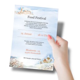 Motivpapier WINTERLANDSCHAFT - DIN A5 Format 250 Blatt