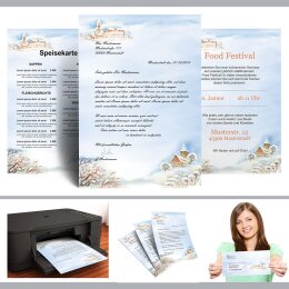 Motivpapier WINTERLANDSCHAFT - DIN A6 Format 100 Blatt