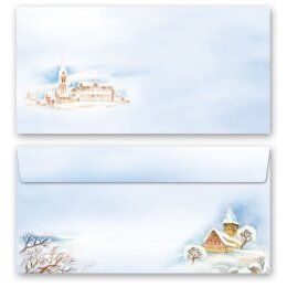WINTERLANDSCHAFT Briefpapier Sets Winter CLASSIC Briefpapier Set, 20 tlg., DIN A4 & DIN LANG im Set., SOC-8319-20