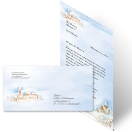 Motivpapier Set WINTERLANDSCHAFT - 20-tlg. DL (ohne Fenster)