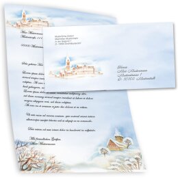 Motivpapier Set WINTERLANDSCHAFT - 40-tlg. DL (ohne Fenster)