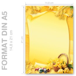 OSTERFEST Briefpapier Osterpapier CLASSIC 250 Blatt Briefpapier, DIN A5 (148x210 mm), A5C-074-250