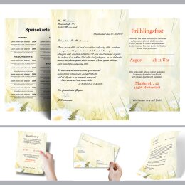Briefpapier Set MARGERITEN - 100-tlg. DL (mit Fenster)