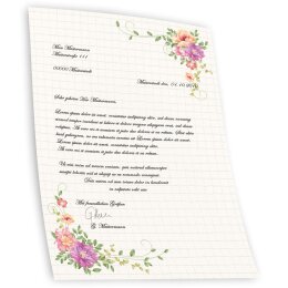 Briefpapier BLUMENBRIEF - DIN A4 Format 20 Blatt