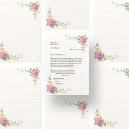 Briefpapier BLUMENBRIEF - DIN A4 Format 20 Blatt