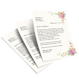 Briefpapier BLUMENBRIEF - DIN A5 Format 50 Blatt