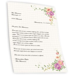 Briefpapier BLUMENBRIEF - DIN A5 Format 250 Blatt